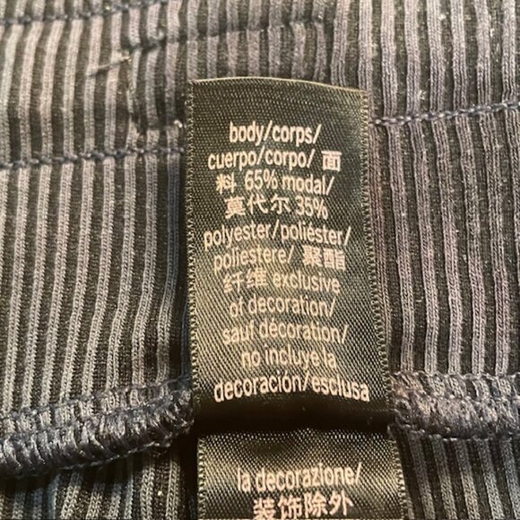 VICTORIA'S SECRET Ribbed Lounge Jogger Pants with Satin Tie Waist - Size Small - Picture 5 of 6